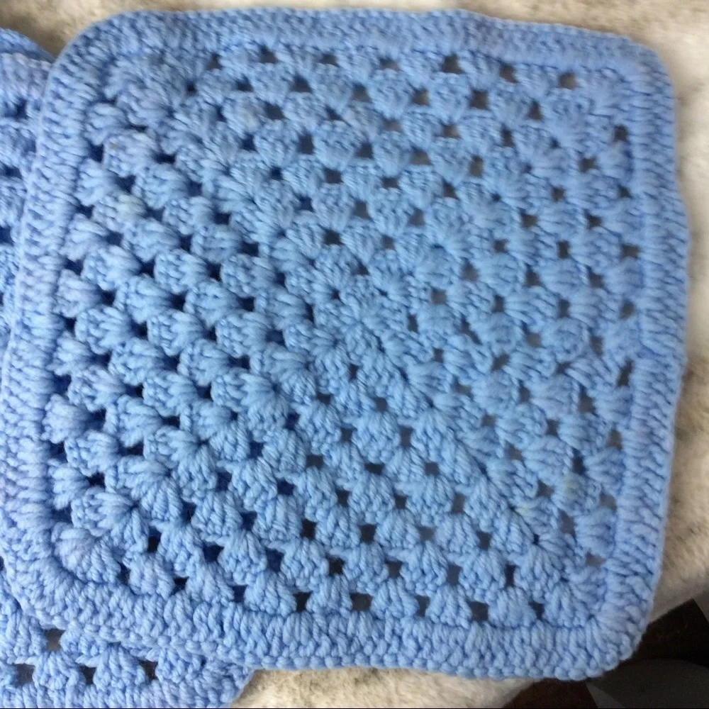 Handmade Crochet‎ Doilies Circle & Squares 3PC Set